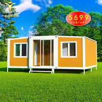Bureau pliable modulaire préfabriqué 2 chambres à coucher 3 chambres à coucher maison préfabriquée en conteneur extensible en acier de luxe personnalisée