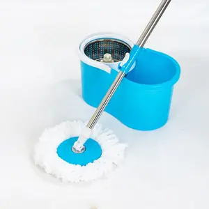 Spinning Mop En Emmer Set Vervanging Vloer Spin Schoonmaken Hoofd Mop Hand Gemakkelijk Microfiber Spinning Floor Mop Cleaning Tools