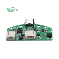 Lampe de bureau LED intelligente à intensité variable en forme de C avec module de commande tactile et chargement USB sur carte PCB