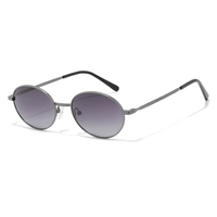 Lunettes de soleil SENTA de style classique rétro, forme ovale, métal, haute qualité, protection UV400, monture en métal