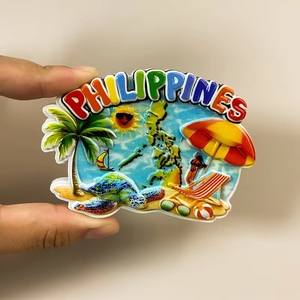 Imán de Refrigerador con Diseño de Paisajes Culturales de Filipinas, Recuerdo Turístico, Adhesivos con Mensajes, Joyería 3D - Product Image 3