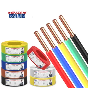 BV BVR Flame Resistance PVC Coated Copper Electric Wires Single Flexible/Solid Core Conductor House Wires for Power Installation