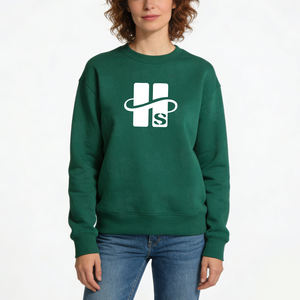 Sudaderas de Cuello Redondo Extra Grandes para Mujer, de Algodón de 300 g/m², Casuales, Ecológicas, con Bordado Personalizado al por Mayor - Product Image 2