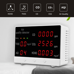 Monitor di Qualità dell'Aria Multifunzione 5 in 1 di Alta Qualità per HCHO/TVOC/<span class=keywords><strong>CO</strong></span>/CO2/AQI, Rilevatore di Gas per Interni - Product Image 3