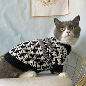 따뜻한 강아지 고양이 스웨터 의류 겨울 니트 애완견 고양이 옷 의상 소형견 고양이 치와와 복장 조끼 - Product Image 4