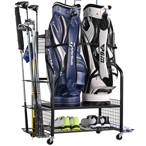 Soporte Grande para Bolsas de Golf, Estante para Accesorios, Almacenamiento de Pelotas, Soporte para Guardar Bolsas de Golf en el Garaje - Product Image 1