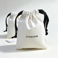 Sac à poussière en coton avec cordon de serrage, logo imprimé sur mesure, pour chaussures, sacs à main, vêtements, rangement de voyage, petit et grand format