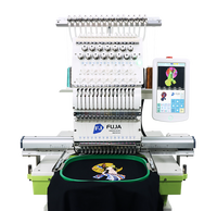 Machine à broder informatisée à tête unique FJ-1501CS, très vendue, 12 à 15 aiguilles, pour chapeaux, t-shirts, vêtements