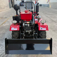 Tractor de cuatro ruedas con asiento, 25hp 35hp, mini tractores diésel pequeños, mini tractores agrícolas chinos 4x4