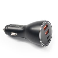 Chargeur de voiture mini 4 en 1 160W 4 ports 2A2C certifié CE FCC RoHS PD+QC+PPS Chargeur rapide USB pour iPhone Samsung S25 Galaxy