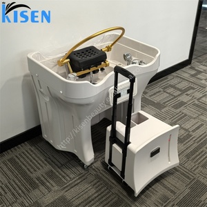Kisen Fabriqué en Chine, Bac de lavage de tête portable de qualité supérieure pour salon, avec chauffe-eau et réservoirs 50L+25L, sans installation de plomberie - Product Image 4