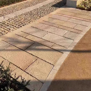 Nhà Máy Bán Buôn Cổ Tự Nhiên Màu Vàng Granite Tuổi Đá Tấm Phong Cách Cũ Granite Lát Đá Cho Thị Trấn Cổ Vườn - Product Image 3