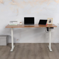 Bureau électrique commercial réglable en hauteur pour le gaming et l'e-sport, table de jeu PC moderne avec cadre métallique durable en fer, DIY