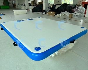 Nhà Máy Cửa Mặt Trời Lạnh PVC Nước Bơm Hơi Nệm Nổi Hồ Bơi Nổi <span class=keywords><strong>Inflatable</strong></span> Dock Bơi Hồ Nước Nền Tảng - Product Image 2