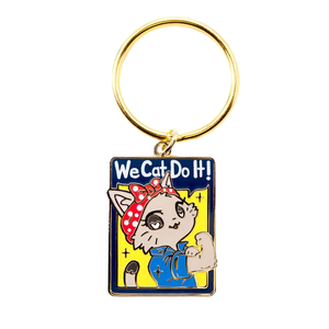 Fantástico diseño llaveros fabricante dibujos animados vaquero gatos mujer independiente puedo hacerlo Diseño conjunto personalizado esmalte llaveros - Product Image 3