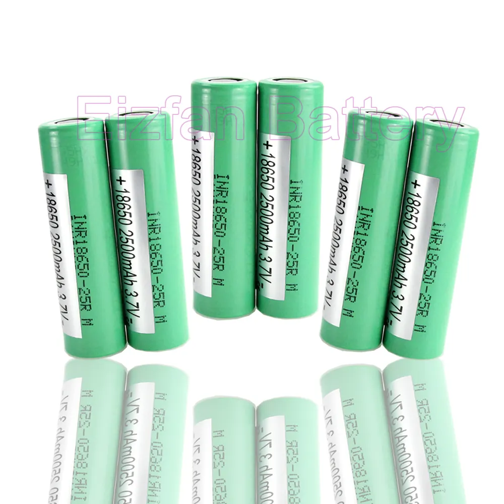 サムスン本物のオートバイバッテリーパックバルク用のオリジナルINR18650 25R 2500mah 3.6V充電式18650リチウムイオンバッテリー