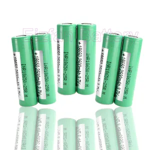 Original INR18650 25R 2500mah 3.6V Rechargeable 18650 Lithium Ion Battery for Samsung Authentic Motorcycle Battery Pack Bulk
