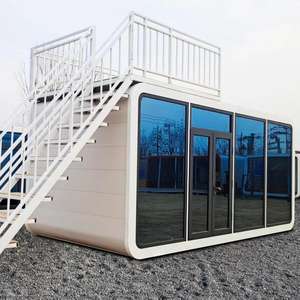 Casa Prefabricada <span class=keywords><strong>de</strong></span> Acero Moderna y Lujosa con Terraza, Impermeable, para Cafetería y Villa, 20 pies/40 pies - Product Image 2