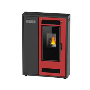 Estufa <span class=keywords><strong>de</strong></span> <span class=keywords><strong>Pellets</strong></span> <span class=keywords><strong>de</strong></span> Acero Delgada con Combustión Sellada y WiFi Moderna KM0802E, Chimenea <span class=keywords><strong>de</strong></span> Biomasa, Calentador <span class=keywords><strong>de</strong></span> <span class=keywords><strong>Pellets</strong></span> <span class=keywords><strong>de</strong></span> Madera para Uso en 2 Habitaciones - Product Image 1