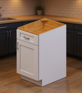 Mobile da Cucina Bianco Stile Shaker Sunique Sydney, Larghezza 18 Pollici, Profondità 24 Pollici, Altezza 34 1/2 Pollici, Anta in MDF, Design Moderno - Product Image 2