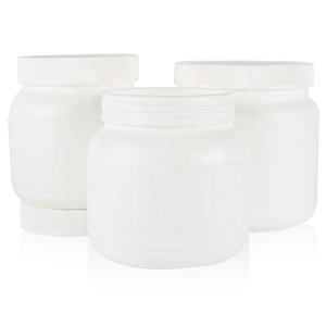 Frasco de HDPE, botella cilíndrica de boca ancha, botella blanca farmacéutica, tapa de rosca, embalaje de proteína en polvo - Product Image 3