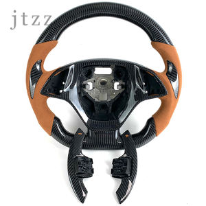 Volant de voiture personnalisé en cuir suédé et fibre de carbone pour <span class=keywords><strong>Chevrolet</strong></span> <span class=keywords><strong>Camaro</strong></span> C6 C7 C8, personnalisation complète de l'intérieur - Product Image 1