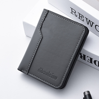 Dompet Saku Depan Kasual Dompet Pria Kulit PU Lembut Pendek Dompet Pria Tempat Kartu Kredit ID Bank