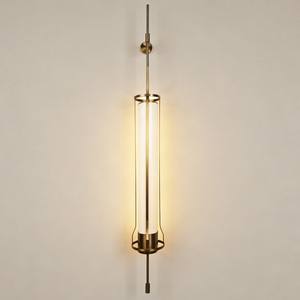 Lámpara de Pared Moderna de Lujo de Acero Inoxidable con Brazo Largo para Villa, Sala de Estar, Vestíbulo de Hotel, Decoración del Hogar - Product Image 1