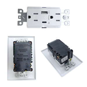 เต้าเสียบชาร์จเร็วชนิด C & ชนิด A USB ที่ชาร์จเร็ว20W 15 AMP 125V เต้ารับ TR พร้อมแผ่นปิด - Product Image 3