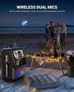 All-in-One Karaoke-Konsole mit großem 13,3-Zoll interaktivem Display und robustem Audio für Gesang im Innen- und Außenbereich - Product Image 3