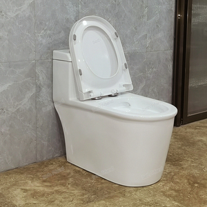 <span class=keywords><strong>WC</strong></span> monobloc à siphon en S en céramique blanche sans rebord, fabriqué à Chaozhou, avec installation 300/400mm pour hôtels (vente en gros) - Product Image 5