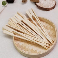 Bâtonnets de bambou pour Satay Yakitori, BBQ japonais, coréen, thaïlandais, 8 pouces, plats et pointus, jetables, pour restaurant, lot de 500, grillades ethniques