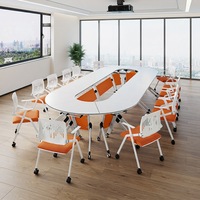 Table de formation pliante réglable et durable avec roulettes verrouillables pour salle de classe, salle de séminaire, gain de place