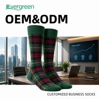 Chaussettes habillées pour hommes à dégradé de couleurs, côtelées, en coton doux, respirantes et extensibles, chaussettes de bureau formelles simples et unies