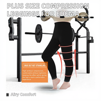 WB529 uniforme d'hôpital taille haute Leggings amincissant pantalon de compression apaisant grande taille solide Spandex/Nylon pour l'œdème