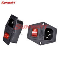 Interrupteur d'alimentation CA SUNWAYT SW-FX3 10A 250V avec fusible pour machines d'arcade, grue à pinces et consoles de jeux à pousse-pièces