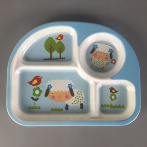 Plato <span class=keywords><strong>de</strong></span> cena <span class=keywords><strong>de</strong></span> <span class=keywords><strong>melamina</strong></span> para niños <span class=keywords><strong>de</strong></span> fibra <span class=keywords><strong>de</strong></span> bambú <span class=keywords><strong>de</strong></span> 4 secciones y 9 pulgadas, plato dividido con compartimento colorido para comedor <span class=keywords><strong>de</strong></span> niños - Product Image 6