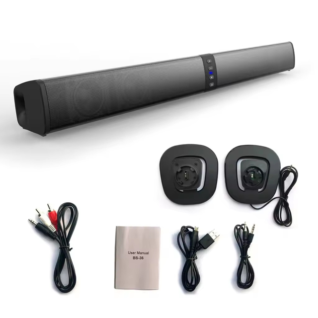 Vofull Wireless Sound Bar 3D Surround SoundBar TV Soundbar  Wired Subwoofer Home Theater System