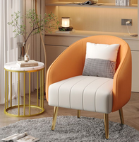 Fauteuil Canapé Simple Scandinave en Tissu Créatif pour Salon et Balcon