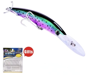 เหยื่อตกปลา 27 กรัม 170 มม. แบบลอยผิวน้ำ ทำจากพลาสติก ABS พิมพ์ลาย  ปากยาว  ตา 3 มิติ  เหยื่อปลอมแบบมิโนว สำหรับน้ำเค็มและน้ำจืด - Product Image 5