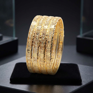 Forming Dye Gold Bangles Set, Traditional Bangle, Luxury Bangle, Fashion <b>Bracelet</b> Bangle, Brass Bangles Dye Gold Filled Jewelry. - Product Image 3