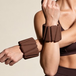 Pesas de Silicona Marrón Personalizadas OEM para Muñecas y Tobillos, Ajustables, para Hombres y Mujeres, Brazaletes con Peso para Entrenamiento en Casa - Product Image 1