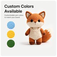 Porte-clés en peluche personnalisé de luxe, unique, durable, premium, adorable, fait main, en forme de renard, tricoté sur mesure