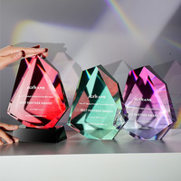 Trophée en cristal personnalisé avec impression UV et gravure, souvenir étoile en verre personnalisé pour cérémonie d'entreprise et cadeau partenaire