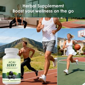 Amaz 100% doğal <span class=keywords><strong>Acai</strong></span> <span class=keywords><strong>Berry</strong></span> özü kapsüller toptan şişe ambalajlama Solvent ekstraksiyonu için en kaliteli bitkisel takviyesi - Product Image 2