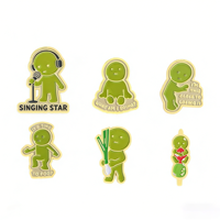 It Is Time Poop Funny Smiski Hippers Enamel Pins Cartoon Sonny Angel Green Doll Broche Badge de revers Chinois Nouveau Antique Moderne