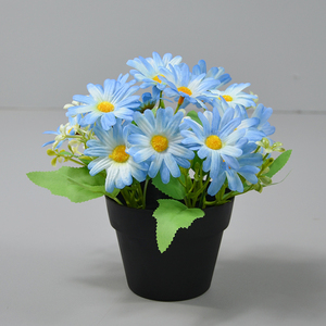 ดอกเดซี่ประดิษฐ์สีขาวเหลืองขนาด 25 ซม. ขายดี ช่อดอกไม้ประดิษฐ์ในกระถาง ต้นไม้ปลอมตกแต่ง - Product Image 4