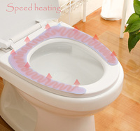 Tapis de toilette chauffant d'hiver, type de pâte lavable et imperméable, coussin de siège de toilette, couverture de toilette douce à température constante