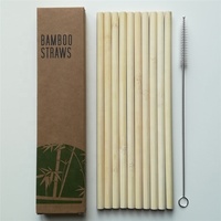 Lot de pailles réutilisables en bambou, logo personnalisé origine, pour Bar, accessoires pour boissons, Bar durable, pièces
