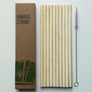 Juego de pajitas reutilizables de bambú, Pajita para beber con logotipo personalizado, viaje directo, accesorios de Bar para bebidas - Product Image 5